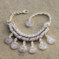 Feshionn IOBI Sets Noble Roman Dangling Coin Collar Necklace, Bracelet and Earring Set