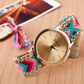 Feshionn IOBI Watches Hot Pink Offbeat Hand Woven Watch in 13 Colorful Patterns