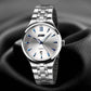 Feshionn IOBI Watches Swim or Sport Auto-Date Water Resistant Stainless Steel Men's Wrist Watch