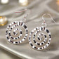 Hammered Spiral Silver Hook Earrings for Woman
