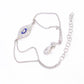 Charming Evil Eye CZ & Sterling Silver Bracelet