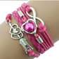 Forever Love Handmade Braided Leather Friendship Bracelet For Woman or A Girl- Six Colors To Choose