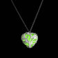 Lustrous Heart Glow in The Dark Pendant Necklace for Woman