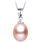 Peach Genuine Freshwater Pearl Drop Necklace