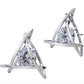 Captured Crystals Triangle Earrings