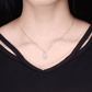 Sweet Embrace 18K White Gold Plated 1.2 Tcw CZ Simulated Diamond Necklace for Woman Special Occasion