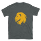 Short-Sleeve Men Soft T-Shirt Gold Lion Head Symbol Design by IOBI Original Apparel