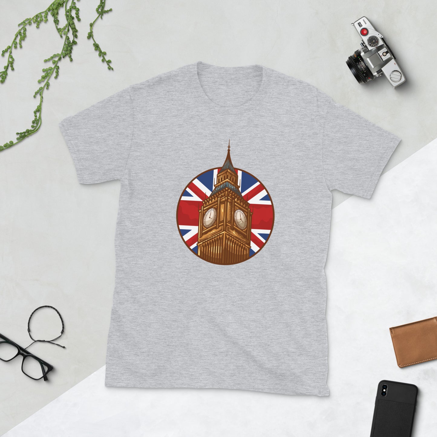 Short-Sleeve Women Soft T-Shirt London Big Ben Design by IOBI Original Apparel