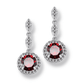 Pavé Triple Drop CZ Halo Earrings