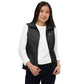Women’s Columbia fleece Vest With Pocket Embroidery Woof for Dog Lover Mom