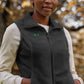 Women’s Columbia fleece Vest With Pocket Embroidery Woof for Dog Lover Mom