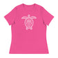 Women's Relaxed Soft & Smooth Premium Quality T-Shirt Mosaic Turtle Design by IOBI Original Apparel