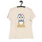 Women's Relaxed Soft & Smooth Premium Quality T-Shirt Taking A Break From Being Cute Penguin Design by IOBI Original Apparel